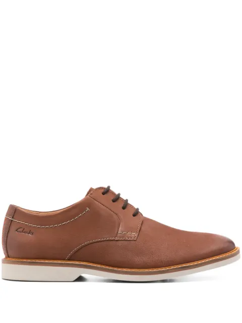 Clarks Atticus lace-up leather Derby shoes Brown CL26172070