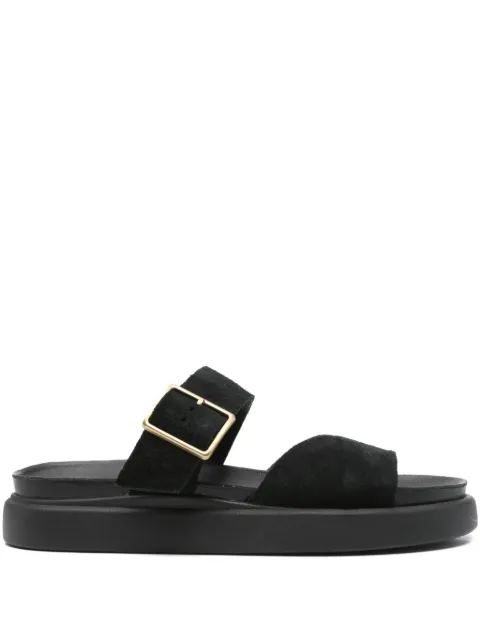 Clarks Aristella buckled platform sandals Black CL26181284