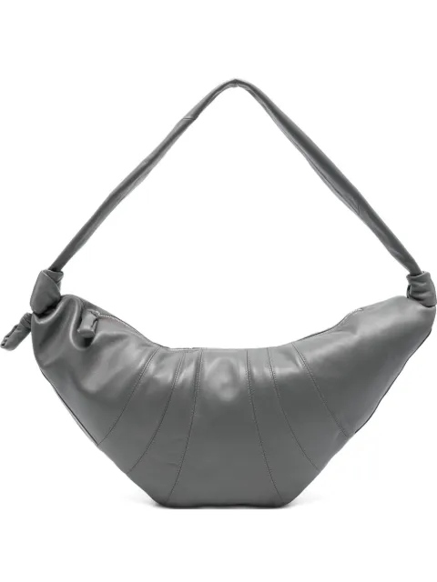 LEMAIRE Croissant knot lambskin shoulder bag Grey BG0000LL095
