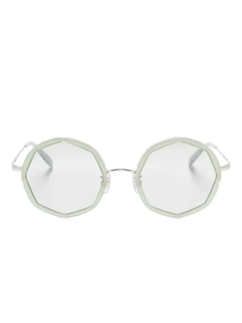 Megane and Me Edie geometric-frame sunglasses Green EDIE
