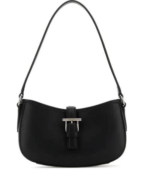 Alexander McQueen Mini T-Bar buckle-fastening calfskin shoulder bag Black 8379151MAAD