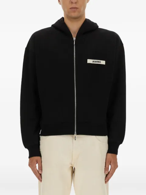 Jacquemus The Gros Grain zip-up hoodie Black HOM00257AJ00126