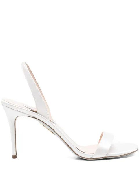 Aquazzura 85 mm So Nude sandals White SNUMIDBRSATFFF