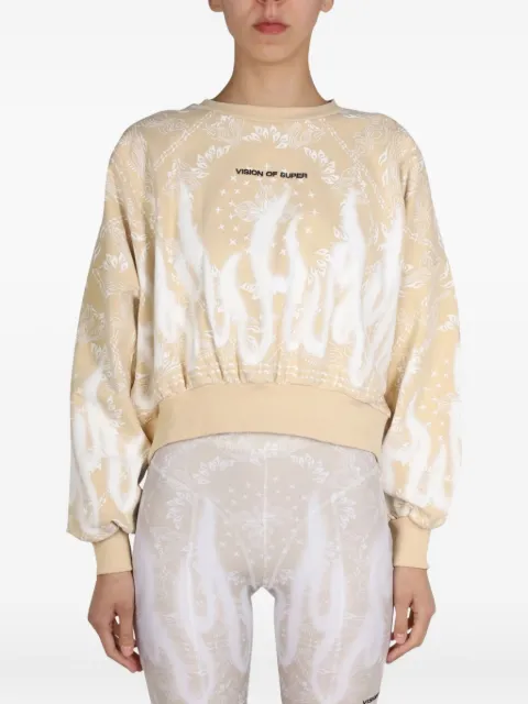 Vision Of Super flame-print sweatshirt Neutrals VSD00214SFML