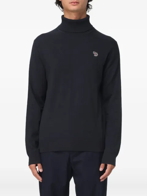 PS Paul Smith turtleneck zebra-detail sweater Black M2R532XZN22226