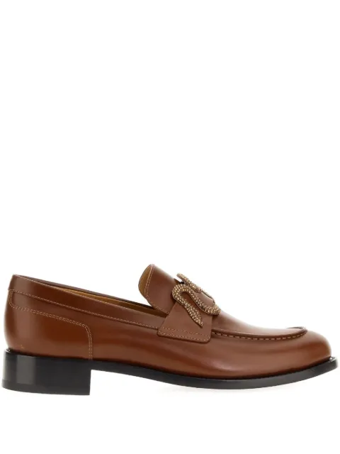 René Caovilla embellished loafers Brown C118500200001W152
