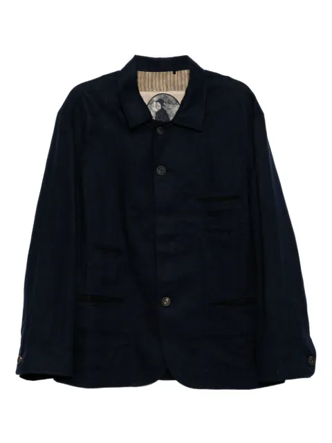 Ziggy Chen linen jacket Blue 0M2520909