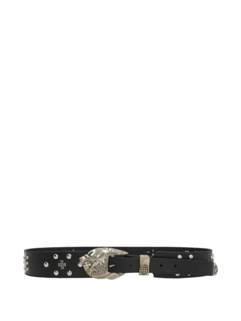 Enfants Riches Déprimés eagle-head studded belt Black 100427BLACK
