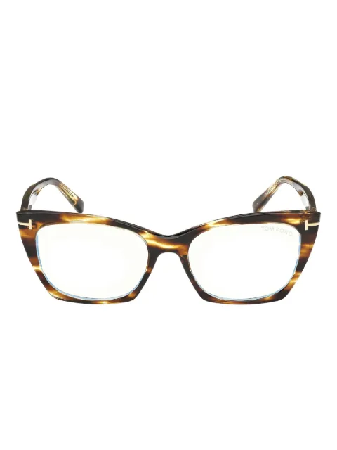 TOM FORD Eyewear cat-eye tortoiseshell glasses Brown FT5709B