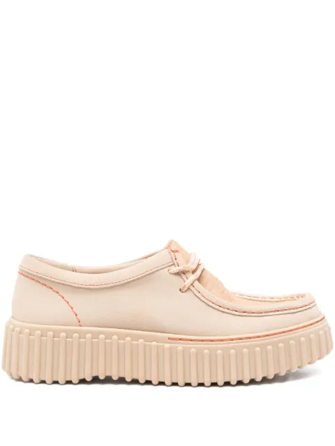 Clarks Torhill textured-platform derby shoes Neutrals CL26181191