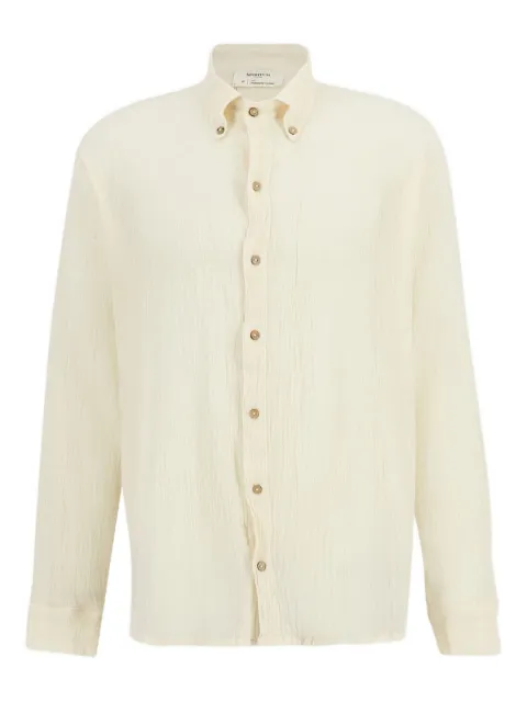 SPIRITUM TULUM button-down collar cotton shirt Neutrals BS