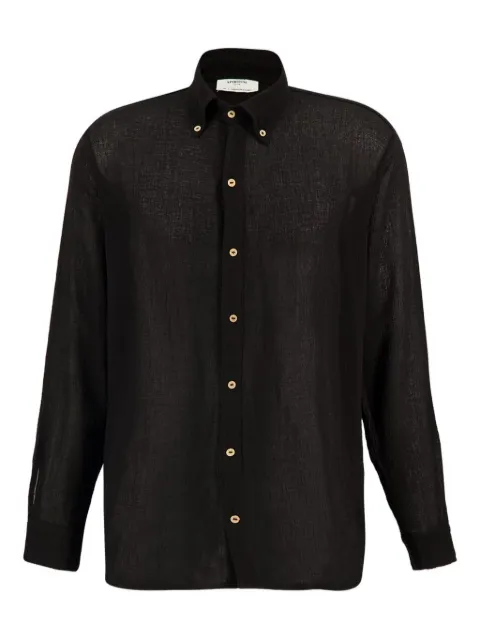 SPIRITUM TULUM button-down collar long-sleeve shirt Black BS