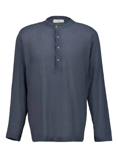 SPIRITUM TULUM band-collar shirt Blue GS