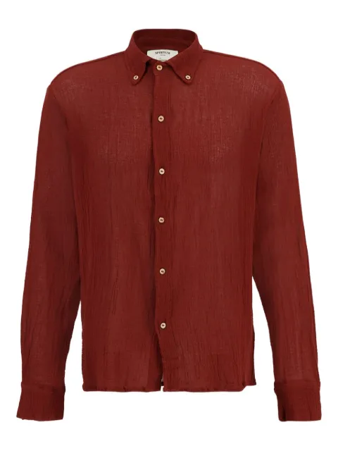 SPIRITUM TULUM long-sleeve cotton shirt Red BS