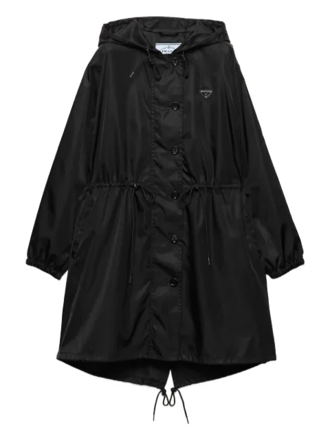 Prada triangle-logo hooded raincoat Black 29C285SOOO1WQ8