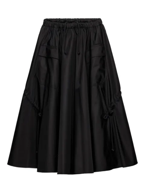 Prada patch-pocket drawstring midi skirt Black 21Y000SOOO1WQ8