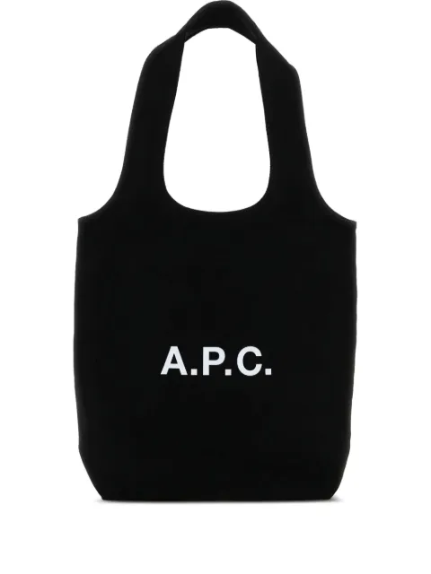 A.P.C. Ninon logo-print tote bag Black COZZSM61861