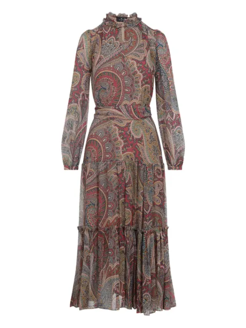 ETRO paisley ruffled maxi dress Red WRHA041899SADF4