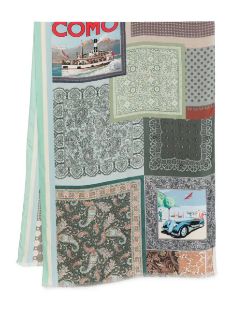Pierre-Louis Mascia patchwork paisley scarf Grey ALOESW065X200A