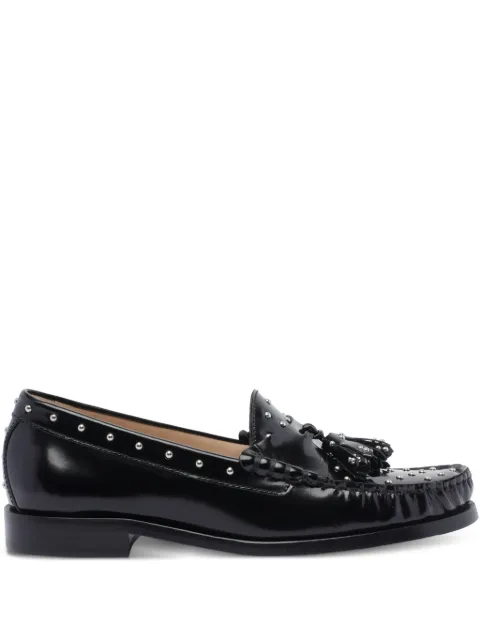 Stuart Weitzman tassel stud loafers Black SL495LOTTIESOSTUDTASSLELOAFERAPSBLK