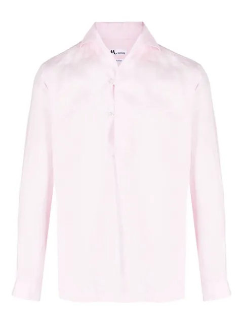 Doppiaa long-sleeve linen shirt Pink AAPIEROY730841
