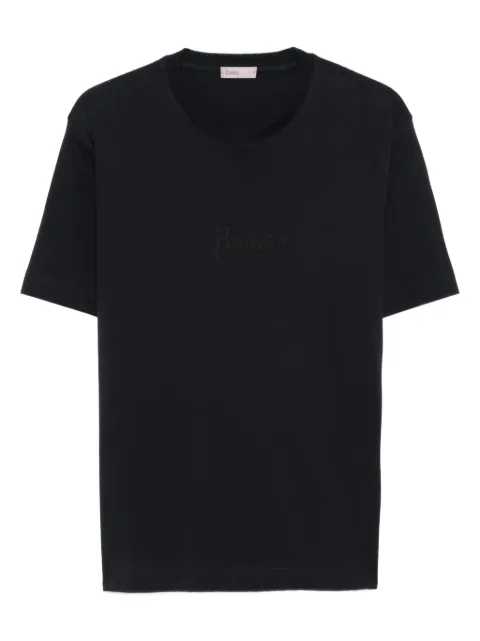 Herno logo-embroidered T-shirt Blue JG00045UR52108