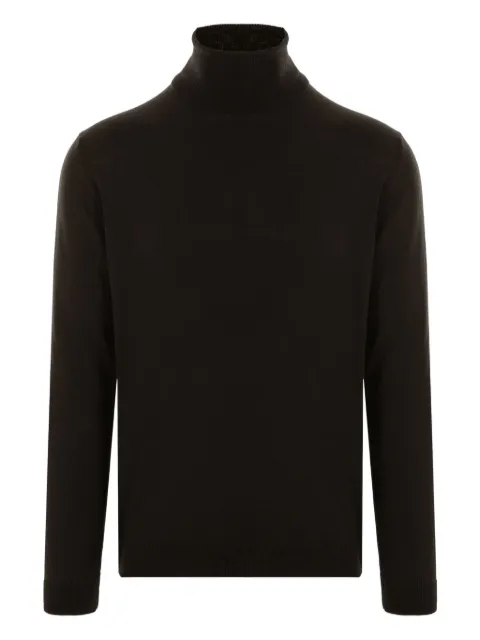 Roberto Collina turtleneck merino wool sweater Brown 253M01003