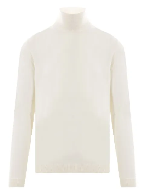 Roberto Collina turtleneck ribbed-cuffs sweater White 253M01003
