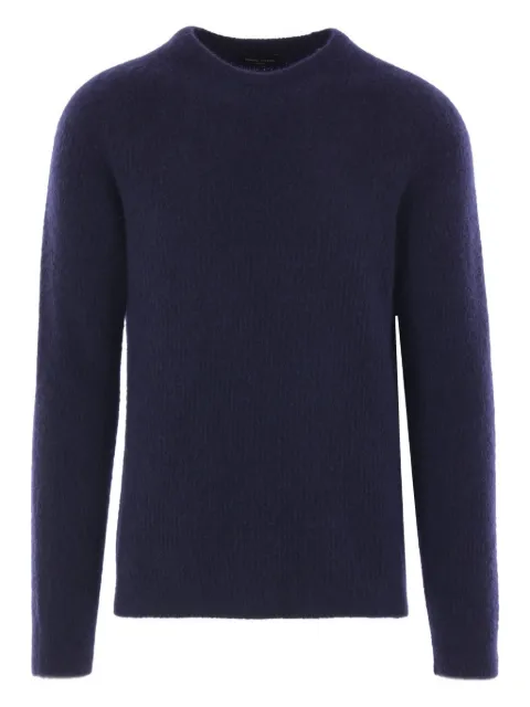 Roberto Collina round-neck long-sleeve sweater Blue 253M32101