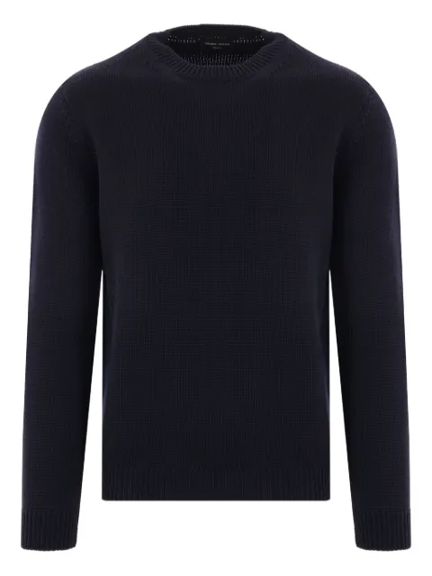 Roberto Collina merino wool crew-neck sweater Blue 253M02001