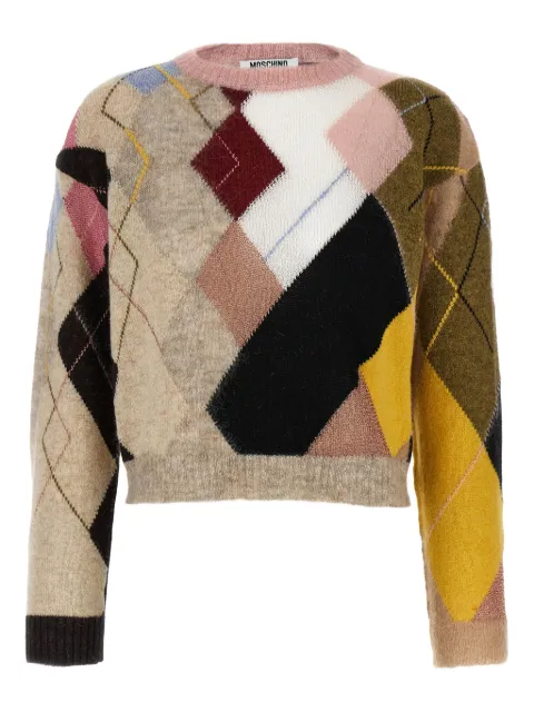 Moschino diamond-pattern sweater Pink A090555061888