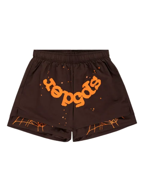 SP5DER OG Web double-layer shorts Brown SP5DER115
