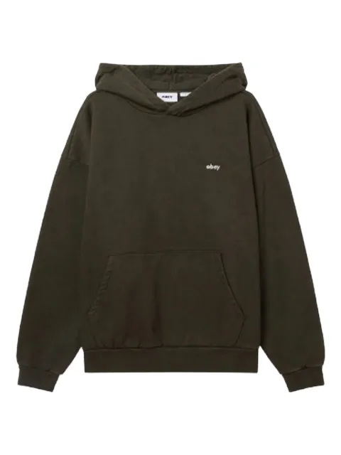 Obey front-pocket hoodie Green 112470194