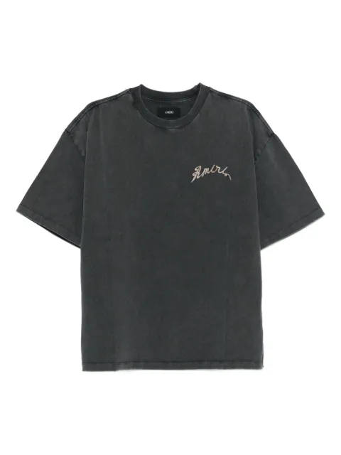 AMIRI embroidered short-sleeve T-shirt Black AMJYTE1242