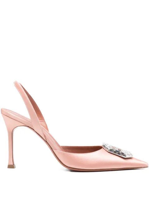 Amina Muaddi Camelia slingback pumps Pink CAMELIASLING90