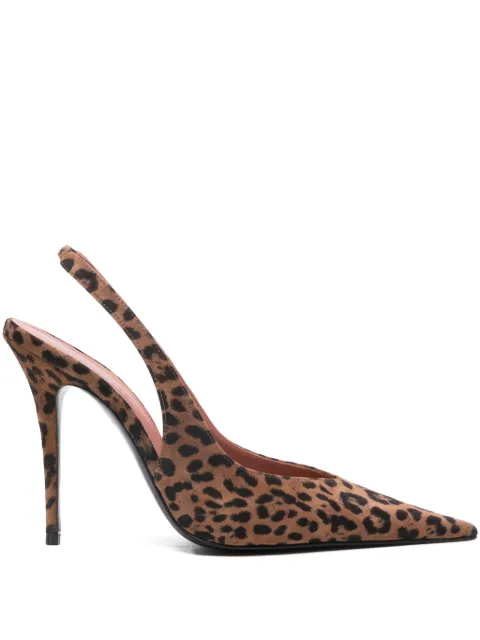 Amina Muaddi 105mm leather heeled pumps SB001105L007MU003AN