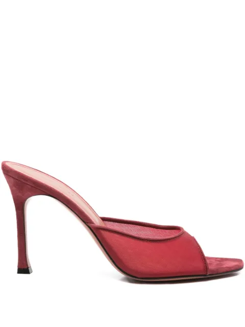 Amina Muaddi Alexa heeled sandals Red SL002095T001RE007AL