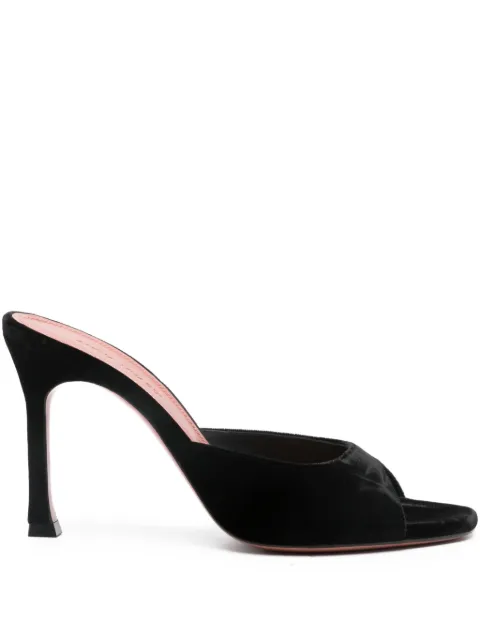 Amina Muaddi 95mm Alexa heeled mules Black SL003095T004BL001AL