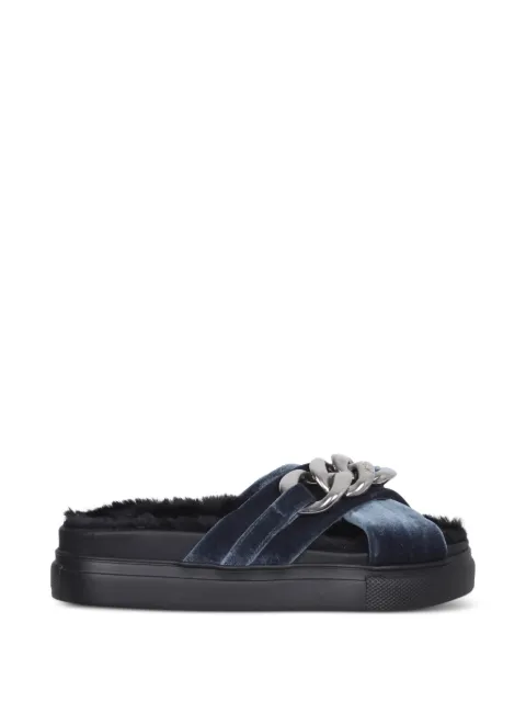 Nº21 velevt-strap sandals Blue 21ISP02070207V001