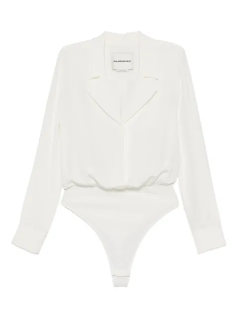Roland Mouret long-sleeve bodysuit White RMPF25064BSKW