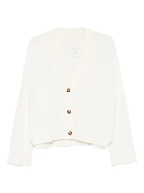 LouLou de Saison button-fastening ribbed cardigan Neutrals KAIALDSIVORY