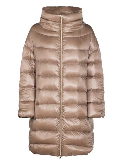 Herno quilted high-neck oversized coat Brown PI1283DIC12017Z2600