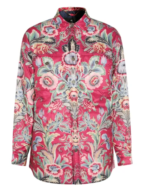 ETRO floral-print shirt coat Red WRBA002499SASO5X0865