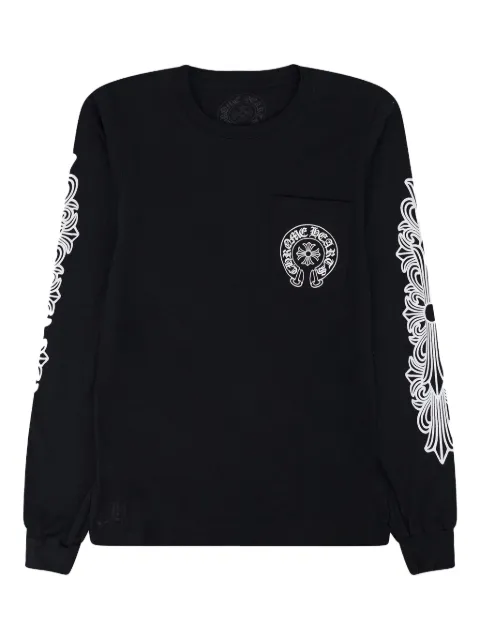 Chrome Hearts Horseshoe-logo long-sleeve T-shirt Black CHRM0006