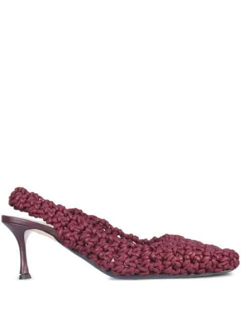 Nº21 woven leather pumps Red 22ECSXNV13121X180