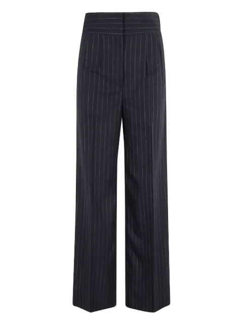 Erika Cavallini pinstripe pleated trousers Blue P5WZ05097