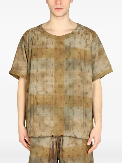 Needles textured T-shirt Neutrals KP110KHAKI