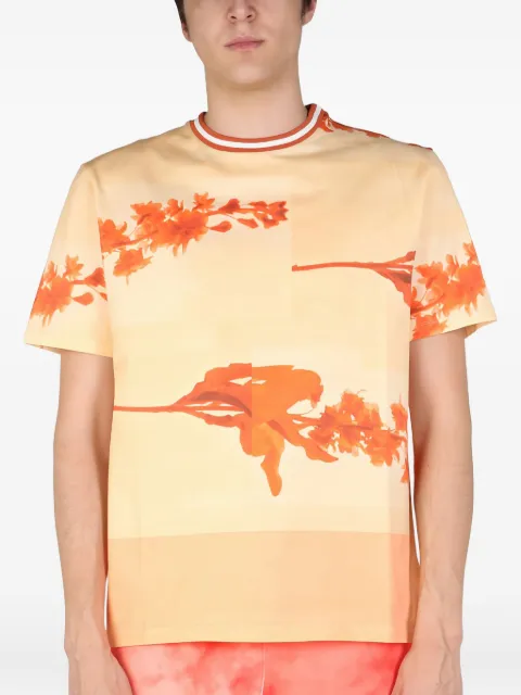Paul Smith floral-print T-shirt Orange M1R919THP325616