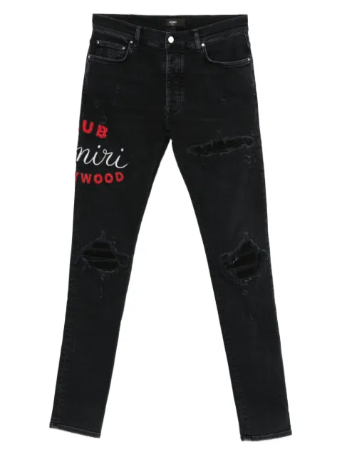 AMIRI Club MX1 distressed denim jeans Black AMDNSY1168