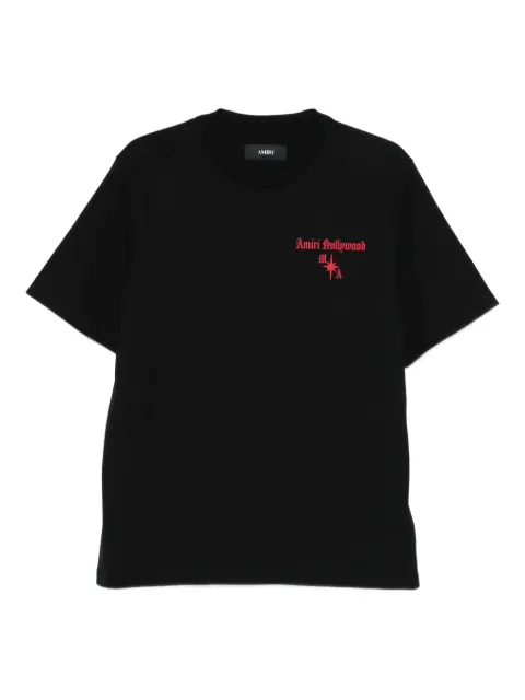 AMIRI Hollywood logo-print T-shirt Black AMJYTE1252